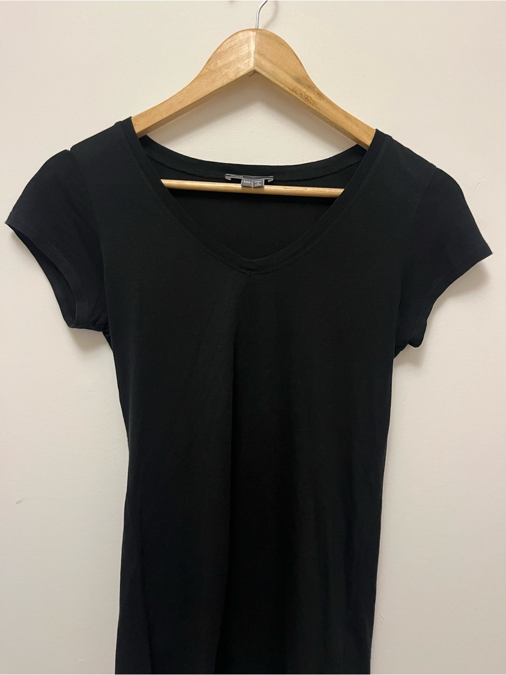Vince Black Short Sleeve V-Neck Tee